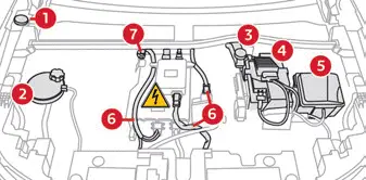 Citroen C4. Engine compartment