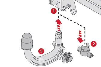 Citroen C4. Towing device with quickly detachable towball