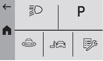 Citroen C4. Menus