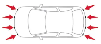 Citroen C4. Parking sensors