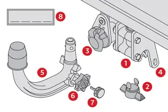 Citroen C4. Towing device with quickly detachable towball