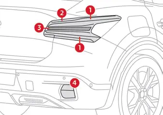 Citroen C4. Changing a bulb