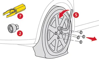 Citroen C4. Spare wheel