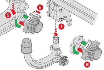 Citroen C4. Towing device with quickly detachable towball